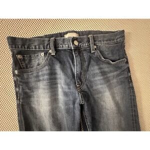 Uniqlo Selvedge Jeans Men Size 32 X 32 Slim Straight Leg Denim Stretch‎ Low Rise